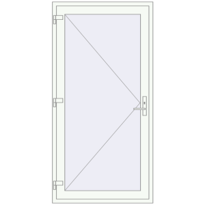 In den Warenkorb Haustüren 1100x2100 mm DOOR KORSA BASE REHAU EURO 60 RAL 9016 Traffic white beidseitig