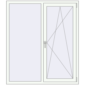 In den Warenkorb Kipp und Drehfenster 1300x1500 mm KORSA ENERGY-SAVING REHAU SYNEGO MD RAL 9016 Traffic white beidseitig