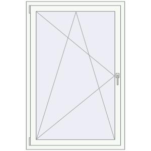 In den Warenkorb Kipp und Drehfenster 1000x1500 mm KORSA OPTIMUM REHAU EURO 70 RAL 9016 Traffic white beidseitig