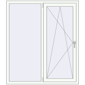 In den Warenkorb Kipp und Drehfenster 1300x1500 mm KORSA ENERGY-SAVING REHAU SYNEGO MD RAL 9016 Traffic white beidseitig