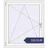 Preisgestaltung Kipp und Drehfenster 950x1130 mm KORSA ENERGY-SAVING REHAU SYNEGO MD RAL 9016 Traffic white beidseitig. Preis: 334.71 EUR