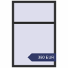 Preisgestaltung Kipp und Drehfenster 1000x1500 mm KORSA REHAU BRILLANT DESIGN BLACK_STRUCTURAL beidseitig. Preis: 389.8 EUR