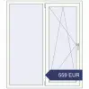 Preisgestaltung Kipp und Drehfenster 1300x1500 mm KORSA ENERGY-SAVING REHAU SYNEGO MD RAL 9016 Traffic white beidseitig. Preis: 559.26 EUR