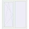 Preisgestaltung Kipp und Drehfenster 1300x1500 mm KORSA ENERGY-SAVING REHAU SYNEGO MD RAL 9016 Traffic white beidseitig
