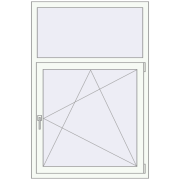 KORSA ENERGY-SAVING REHAU SYNEGO MD 1000x1500 mm RAL 9016 Traffic white beidseitig